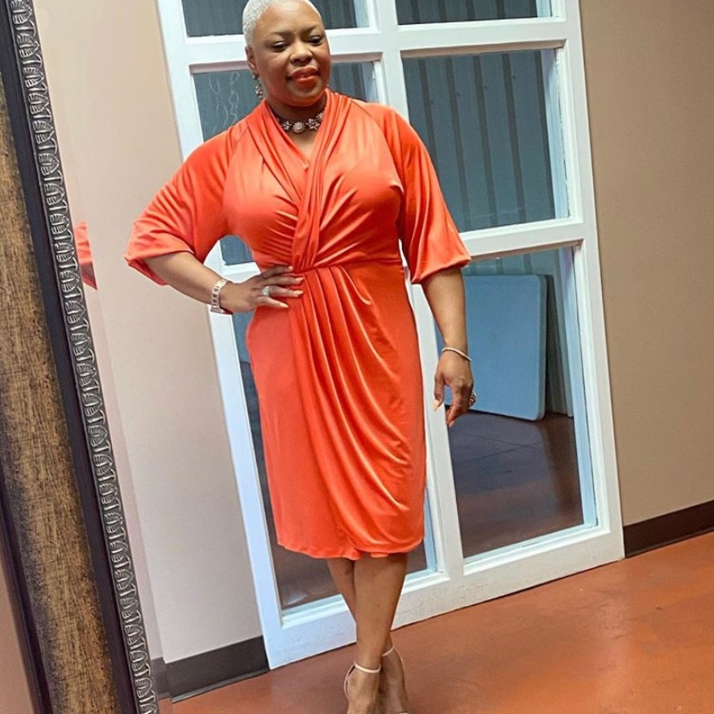 Tangerine Wrap Dress